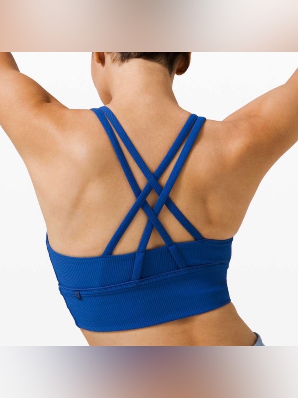 NwWOT New Lululemon Energy Bra Long Line Ribbed *Medium Support, Regatta Blue